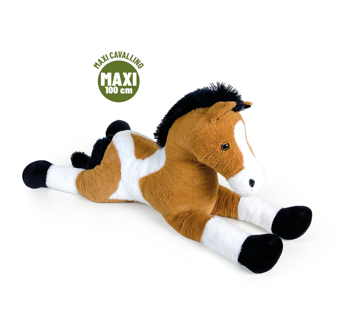 PELUCHE CAVALLO STESO 100CM FURIA