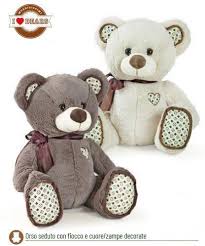 ORSO SEDUTO 35CM 2COL C/RICAMO SU CUORE
E ZAMPE